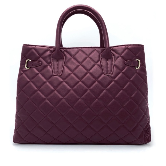 Badgley Mischka Large Quilted Tote with Front Lock new - Picture 4 of 5